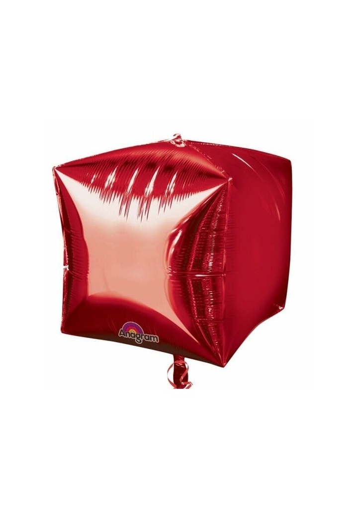 [2833799] Red Cubez Foil Balloons 15" (38cm)