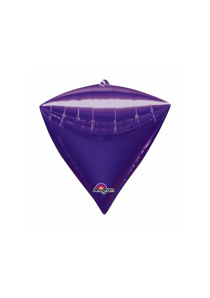 Purple Diamondz Foil Balloon 15" x 17" (38cm x 43cm)