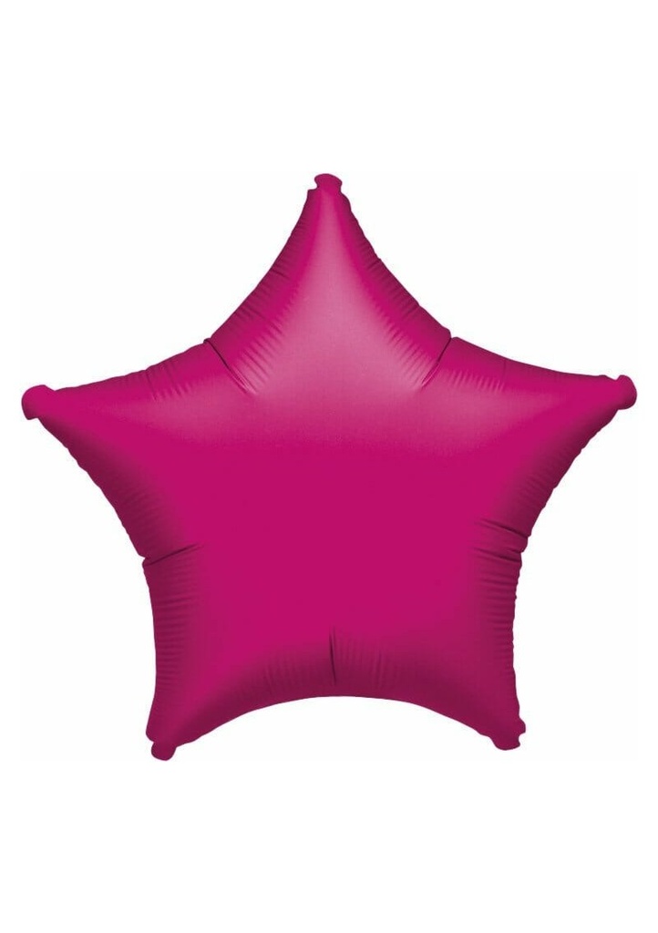 [31566] Metallic Fuchsia Star Foil Balloon 18''