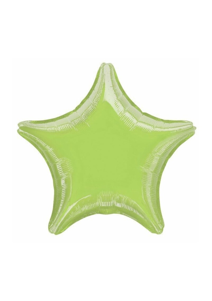 Metallic Lime Green Star Foil Balloon 18''