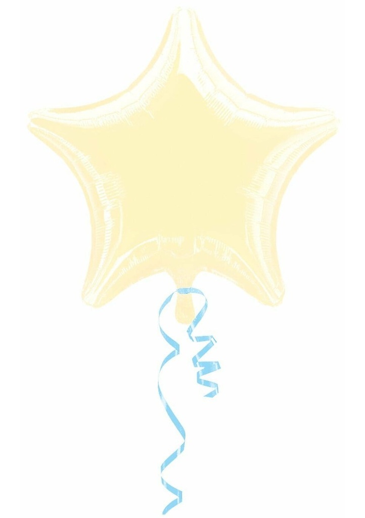 [11108] Metallic Pearl Ivory Star Foil Balloon 18''