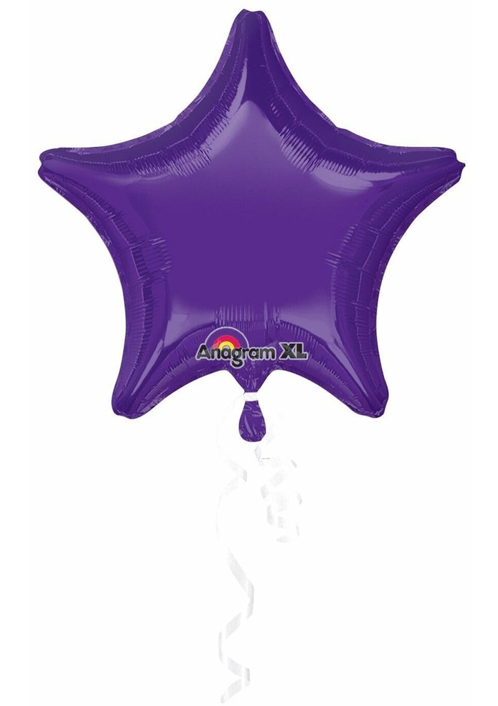 Quartz Purple Star Foil Balloon 18''