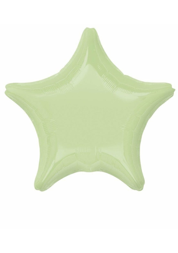 [23022] Leaf Green Star Foil Balloon 18''