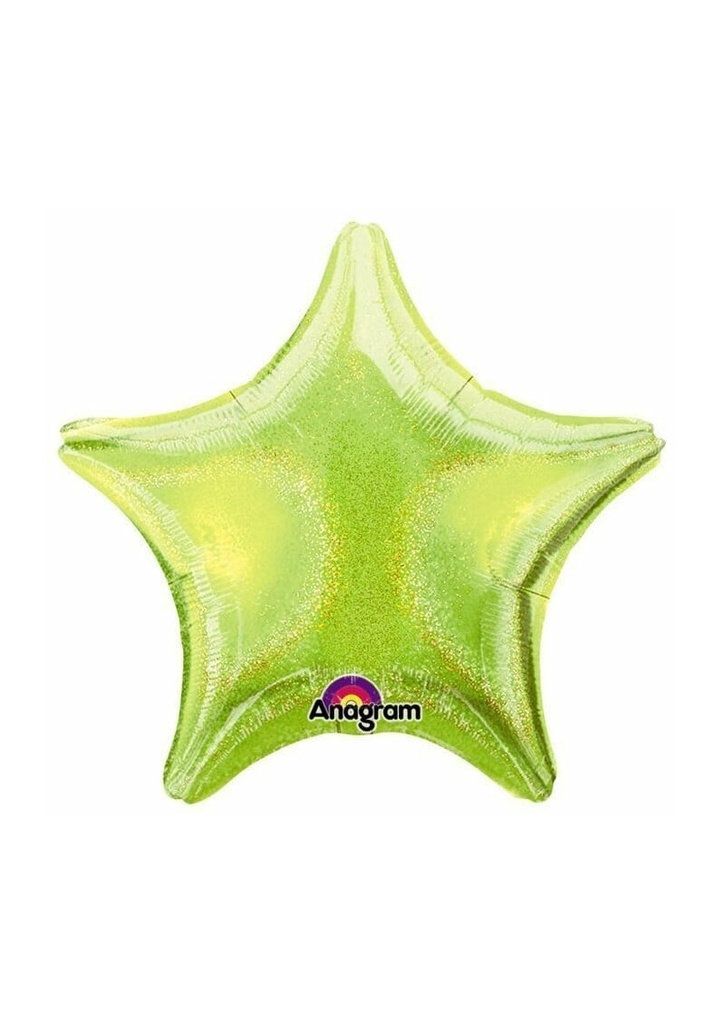 Green Dazzler Star Foil Balloon 19"