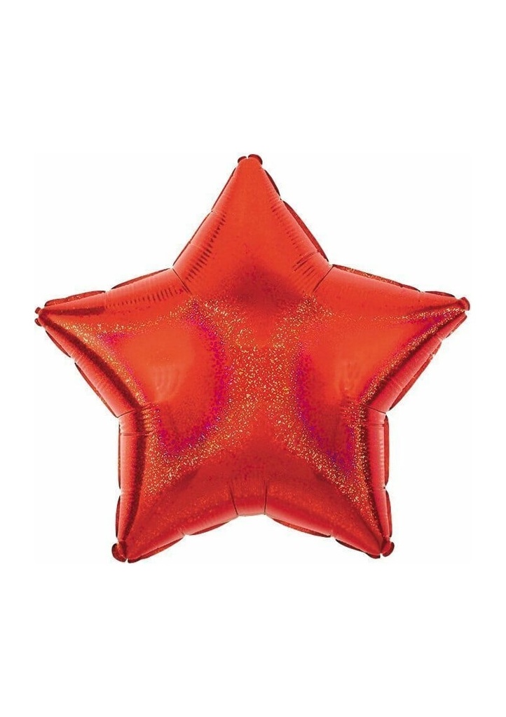 Red Dazzler Star Foil Balloon 19"
