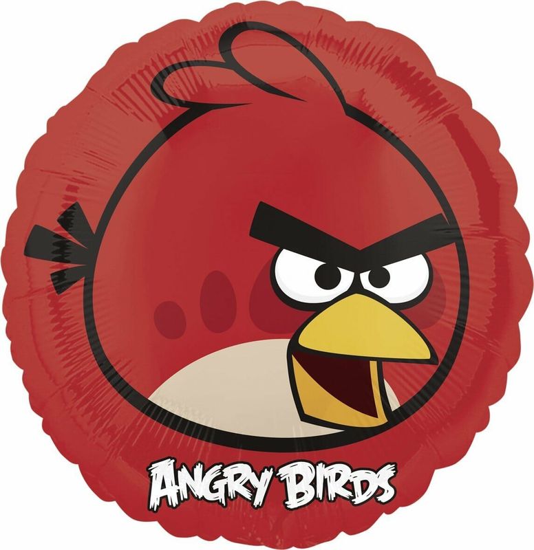 [25770] Angry Birds Red Round Foil Balloon 18''