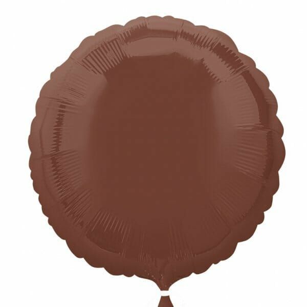 [23003] Chocolate Brown Round Foil Balloon 18"
