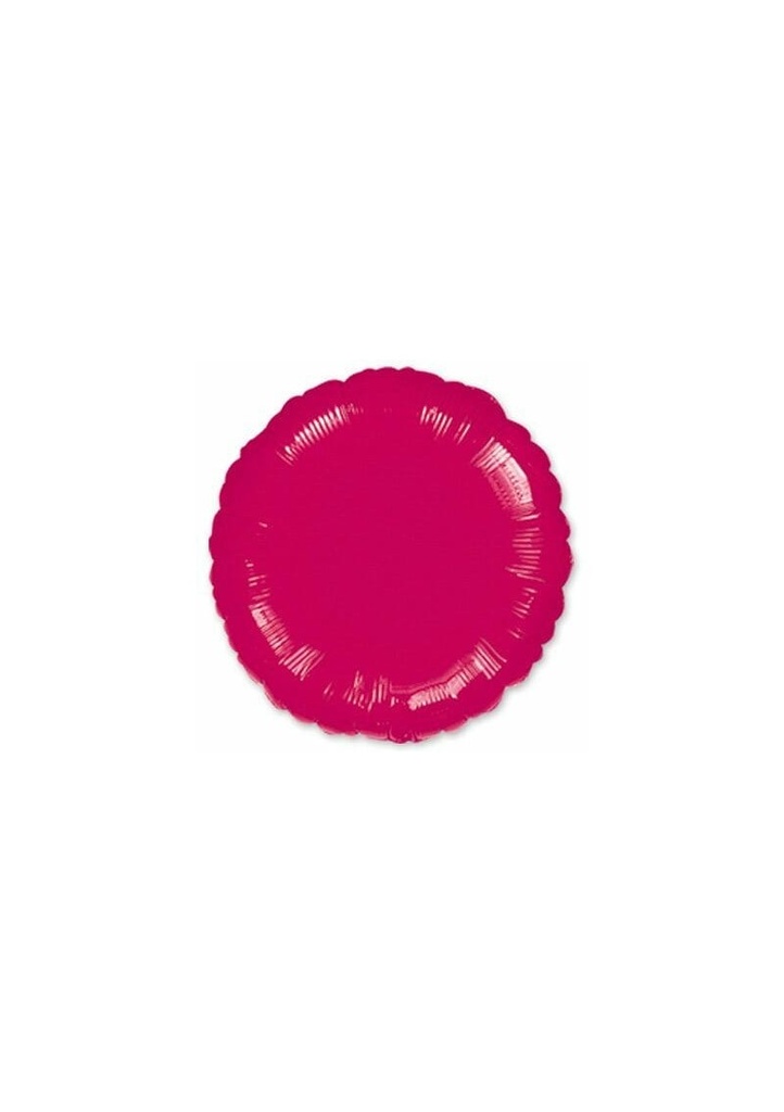 Metallic Burgundy Round Foil Balloon 18"