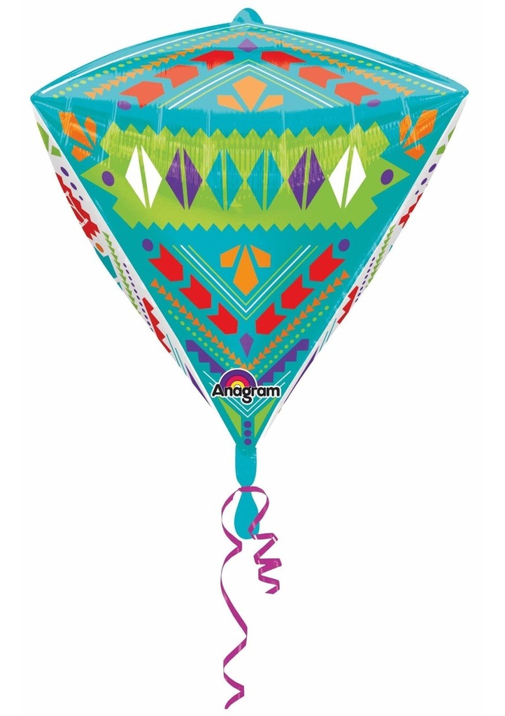 Happy Birthday Scandi Diamondz Foil Balloon 15" x 18" (38cm x 45cm)