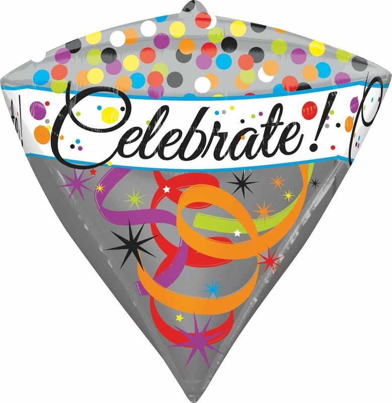 Celebrate Diamondz Foil Balloon 15" x 18" (38cm x 45cm)
