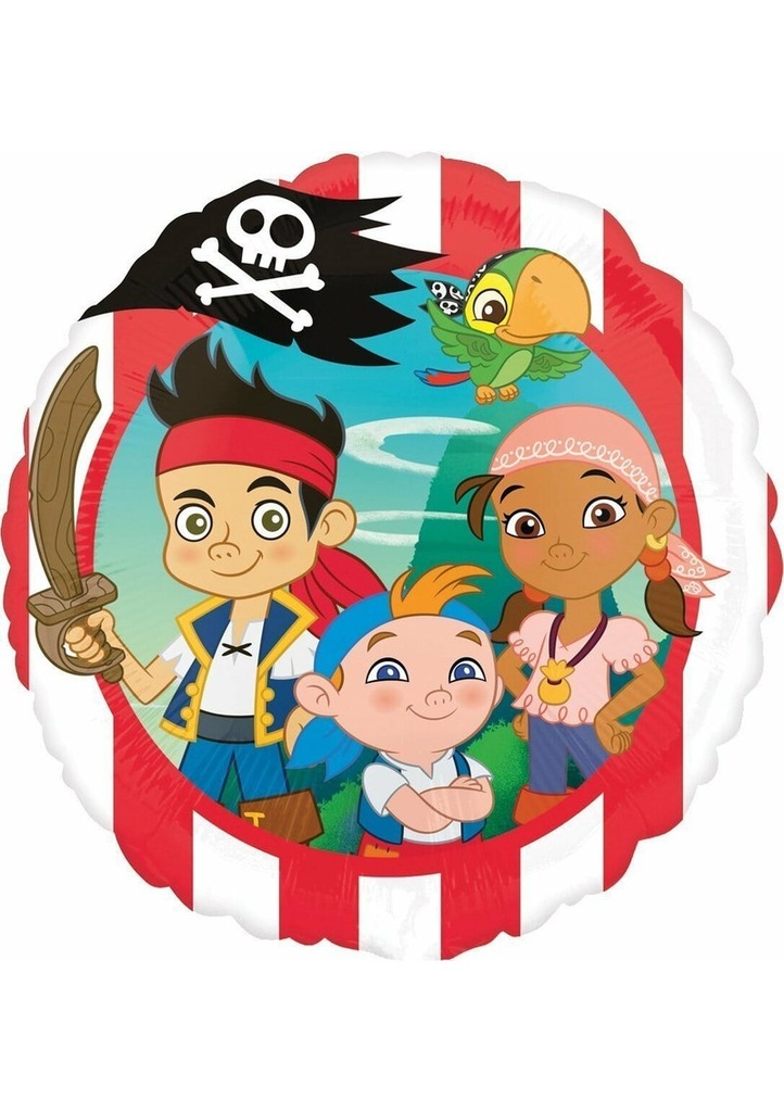 [2635501] Jake & The Neverland Pirates Round Foil Balloon 17"