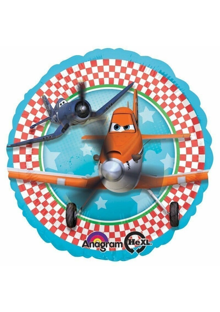 Planes Round Foil Balloon 17"