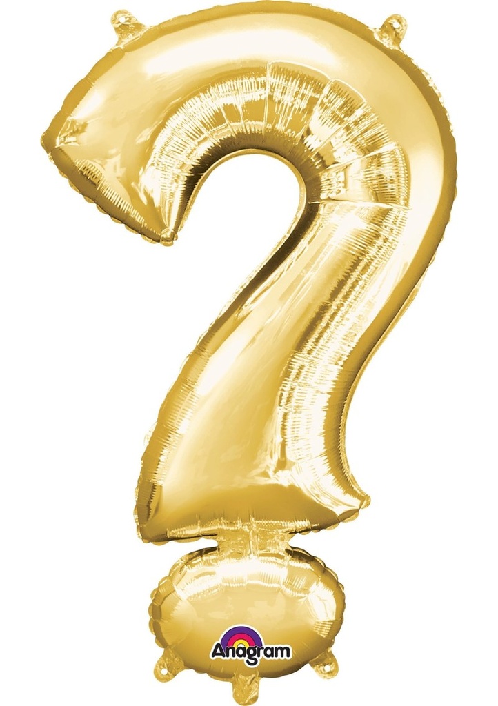 [3307301] Gold Letter  " ? " Foil Balloon 16''