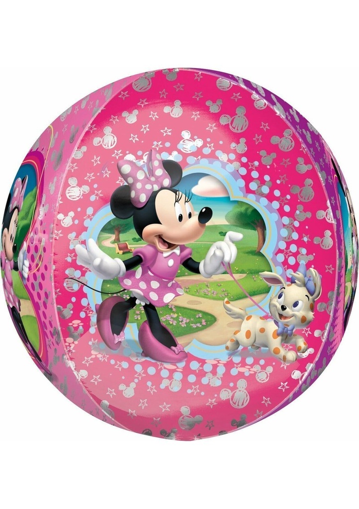 Minnie Mouse Bow-Tique Orbz Round Foil Balloon 15" x 16" (38cm x 40cm)