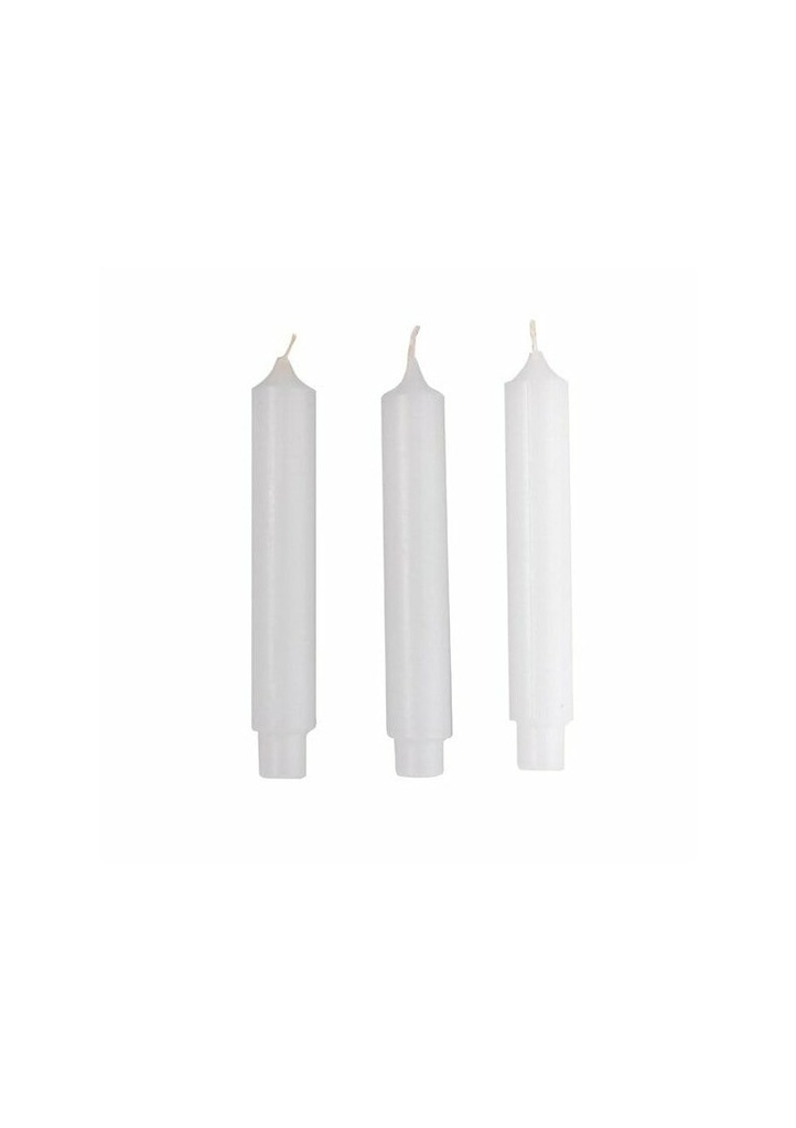White Candle 9cm - 3pk