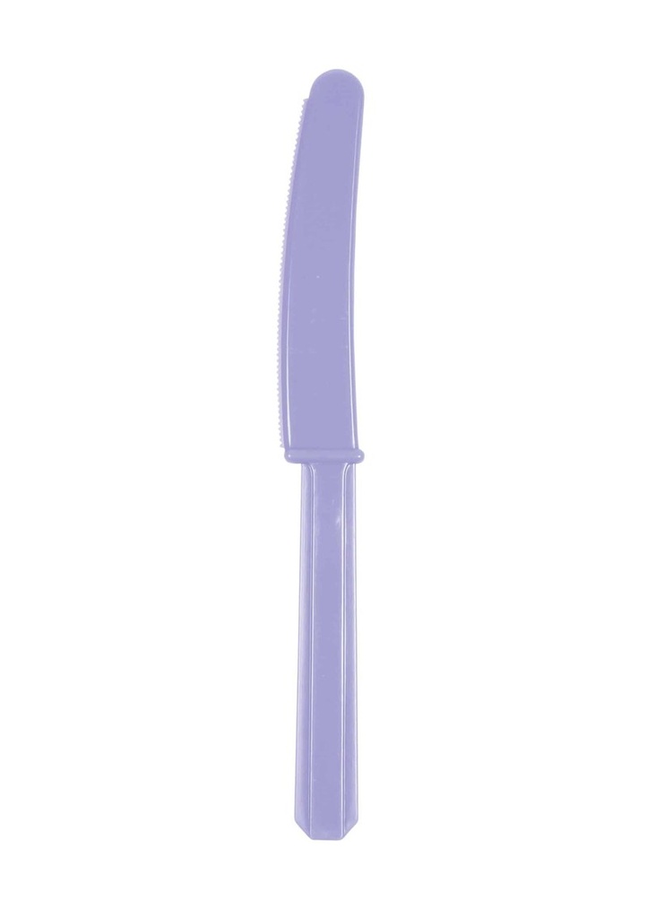 [552289-59] Hydrangea Reusable Plastic Knives - 10pk