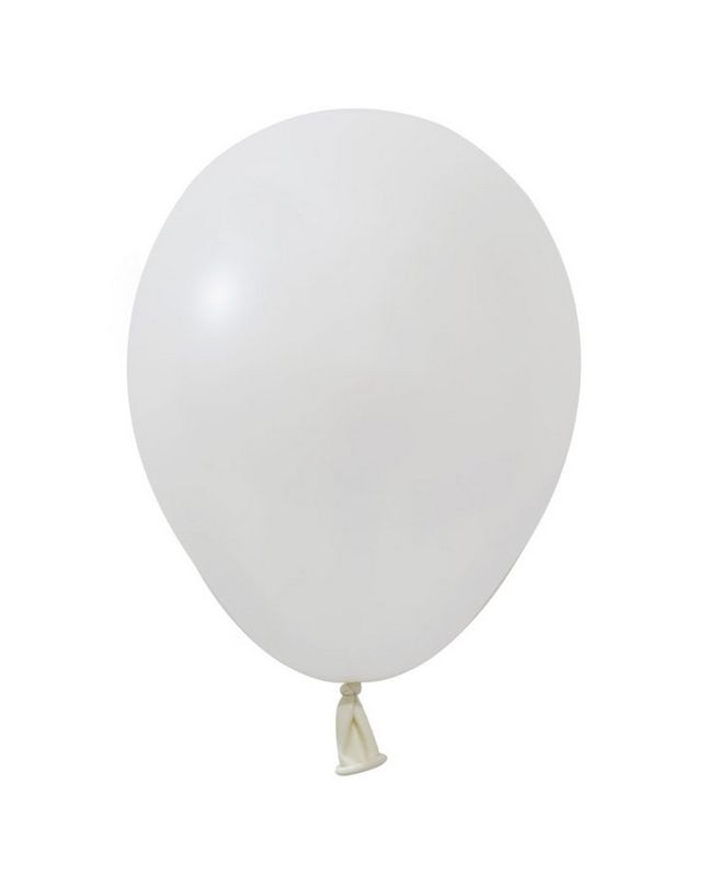 Balonevi Pastel White Latex Balloon 5 Inch - 100pcs
