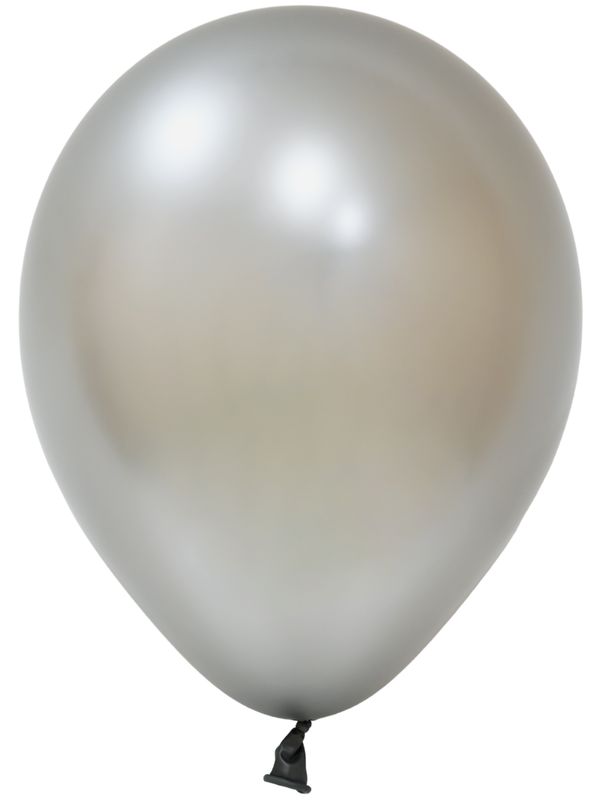 [BBM12100-23] Balonevi Metallic Silver Latex Balloon 12 Inch - 100pcs