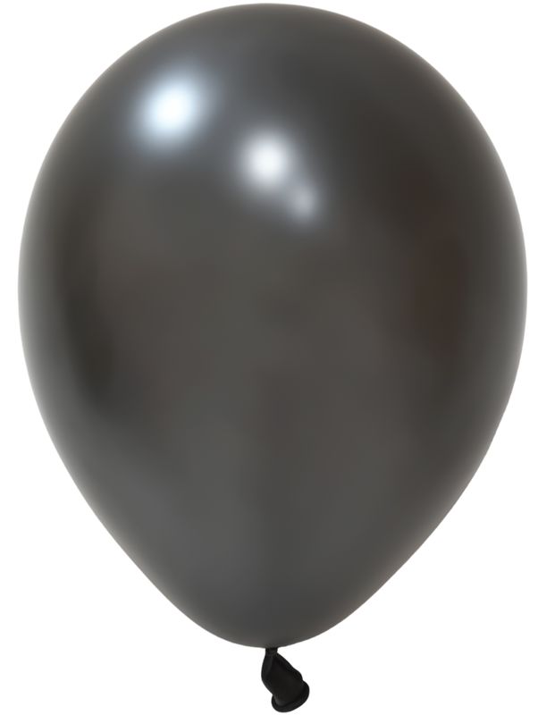 [BBM12100-07] Balonevi Metallic Black Latex Balloon 12 Inch - 100pcs
