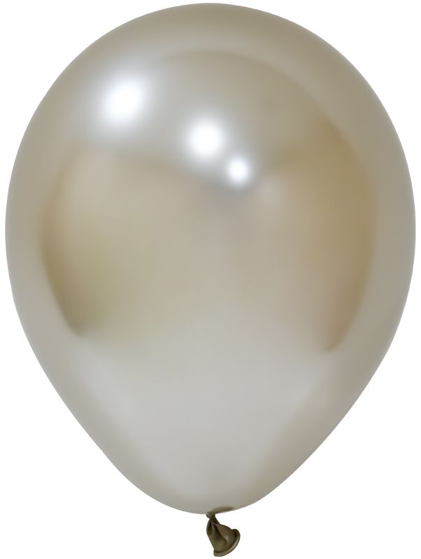 [BBK12050-41] Balonevi Chrome White Gold Latex Balloon 12 Inch - 50pcs