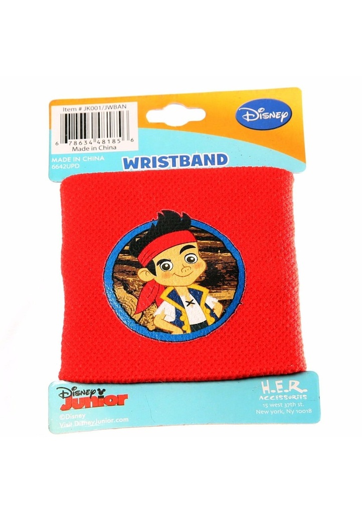 [JK001-JWBANRED] Jake and the Neverland Pirates Printed Red Wristband