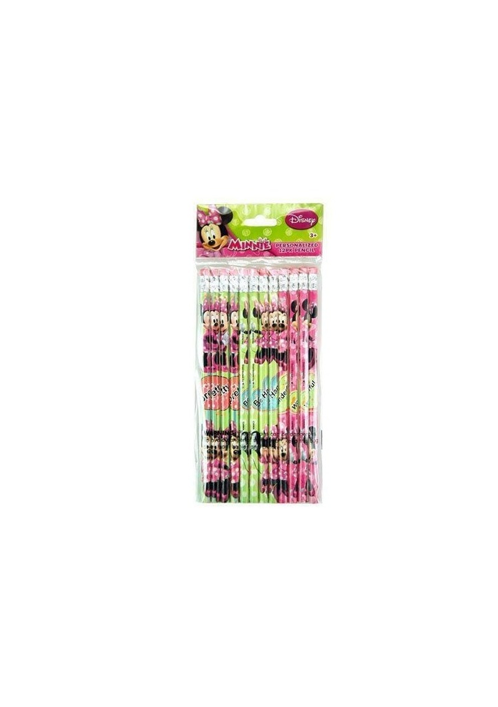 Minnie Mouse Bow-Tique Pencils with Erasers - 12pk