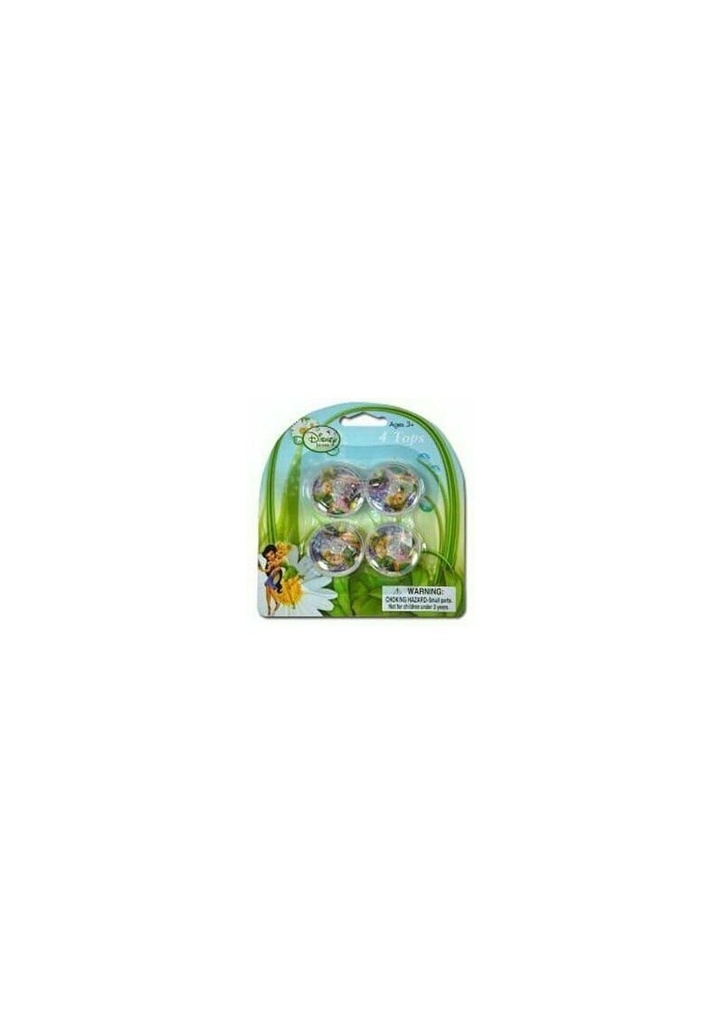 Tinkerbell & Fairies Spinning Tops - 4pk