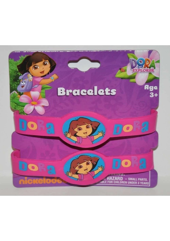 Dora the Explorer Pink Rubber Bracelets - 2pk