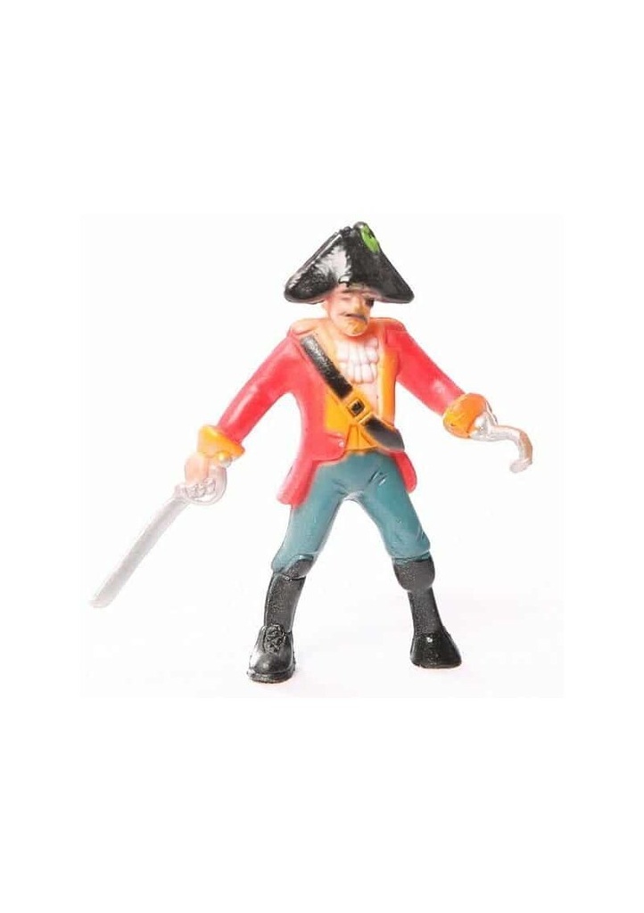 Pirate with Hook & Sword Plastic Cake Topper - 7cm
