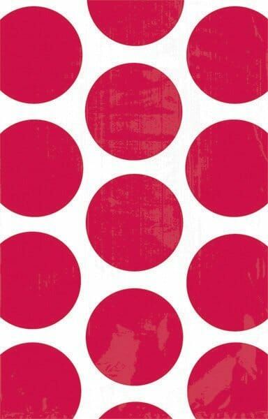 [377550-40] Apple Red Candy Buffet Polka Dots Treat Bags 17.5cm x 10.9cm – 10pk