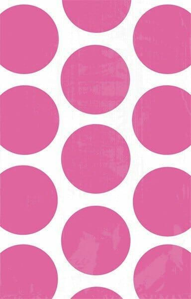 [377550-103] Bright Pink Candy Buffet Polka Dots Treat Bags 17.5cm x 10.9cm – 10pk