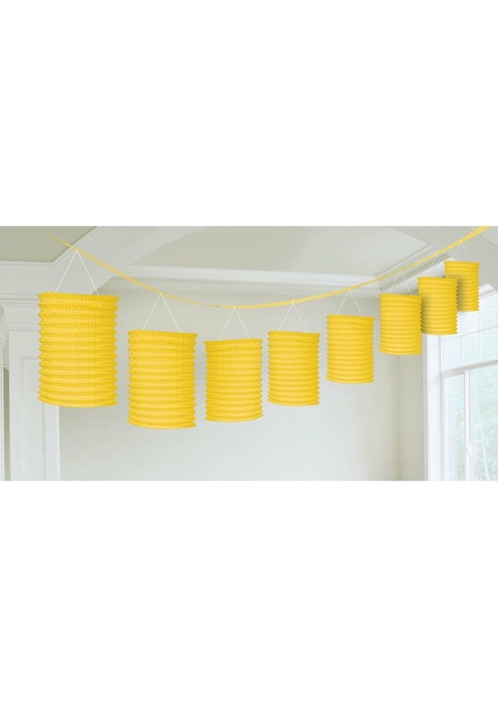 [22055-09-55] Yellow Paper Lantern Garlands - 3.65m