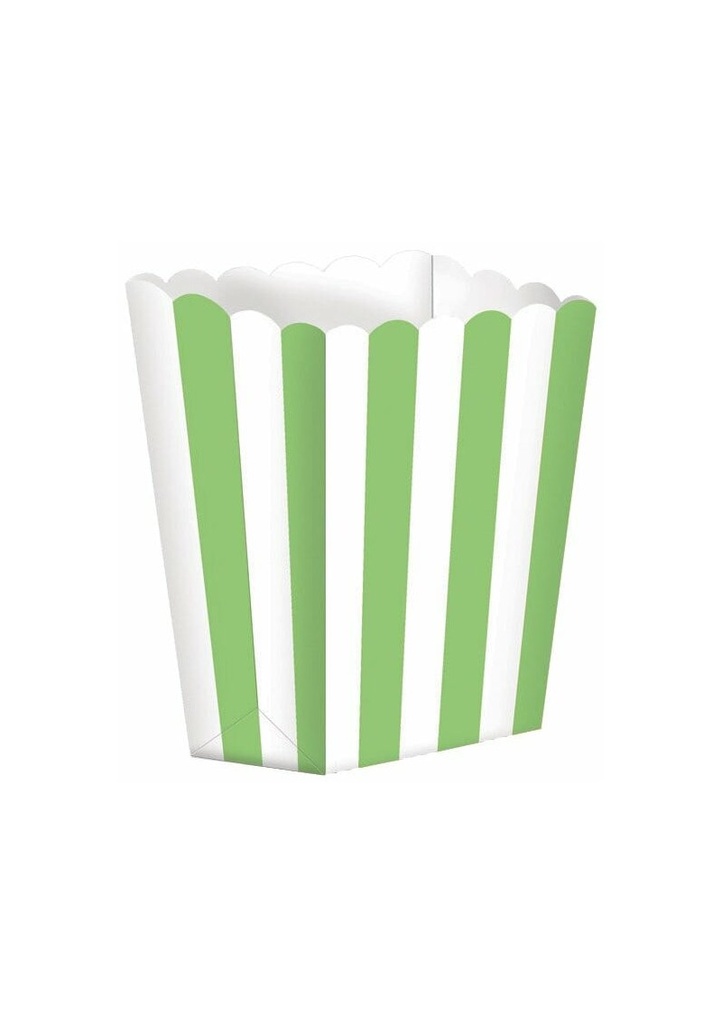 Kiwi Candy Buffet Popcorn Boxes 6.3 x 13.4 x 3.8cm - 5pk