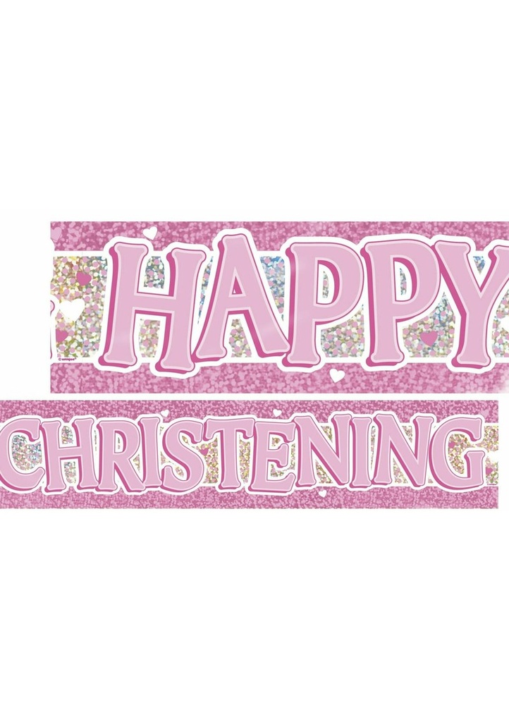 Happy Christining Foil Banner - 3.65m