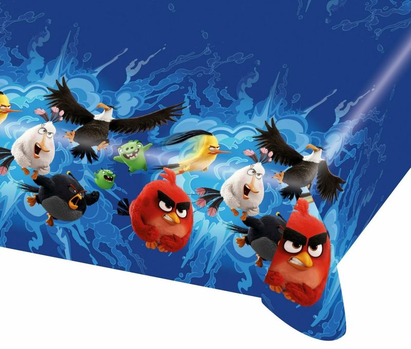 [9900931] Angry Birds Plastic Tablecover - 120cm x 180cm