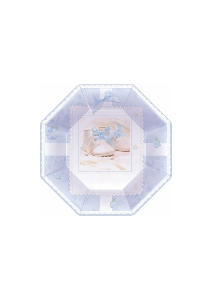 Tiny Blessing Blue Paper Plates 25.4cm - 8pk