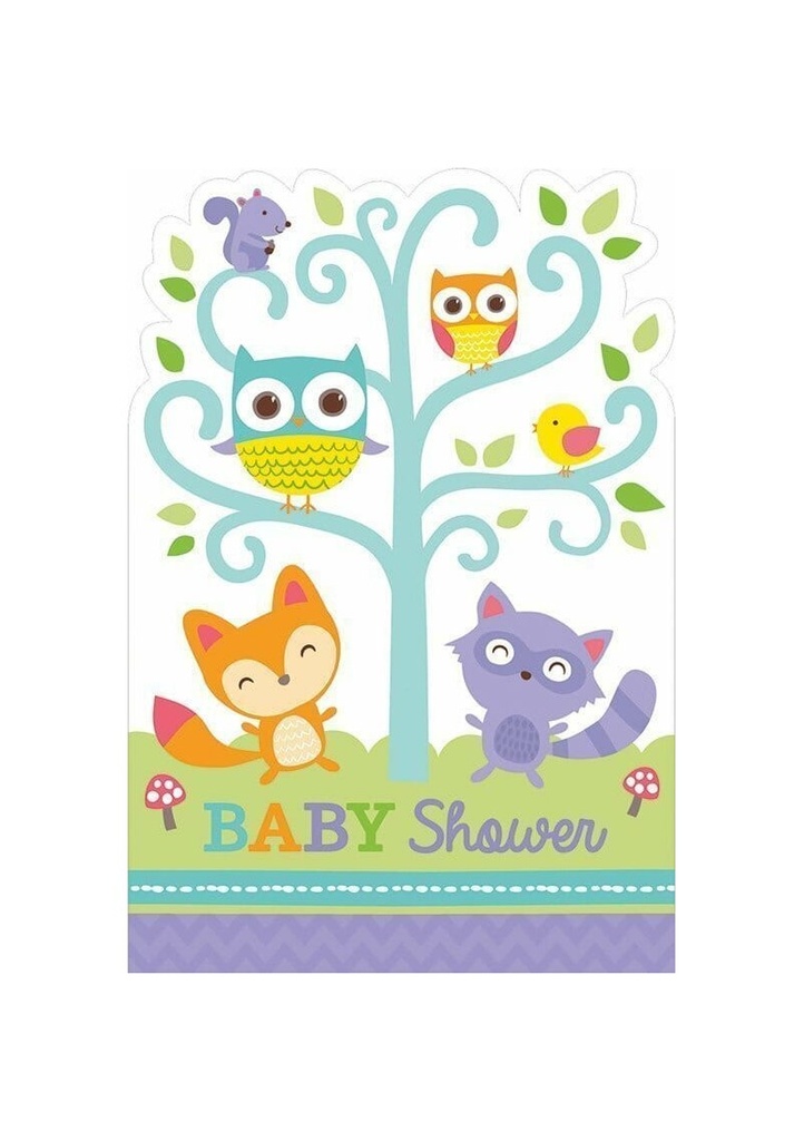 Woodland Baby Invitations - 8pk