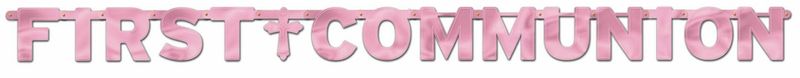 Blessings Pink Paper Letter Banner - 2.43m