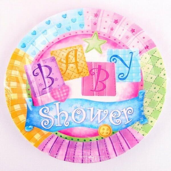Baby Shower Celebration Paper Plates 23cm - 8pk