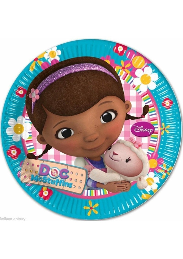 [3060611A] Doc McStuffins Paper Plates 23cm - 8pk
