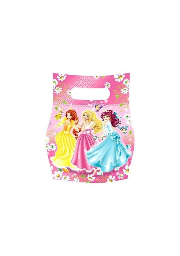 Princess Diamond Plastic Party Bags - 6pk