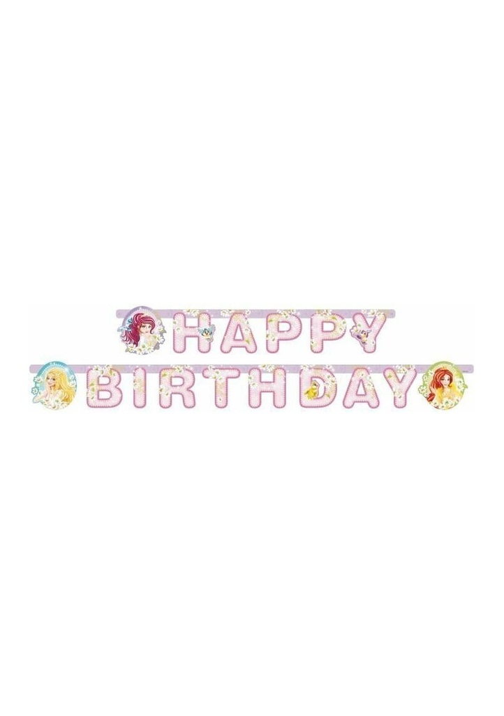 Princess Diamond Paper Letter Banner - 1.8m