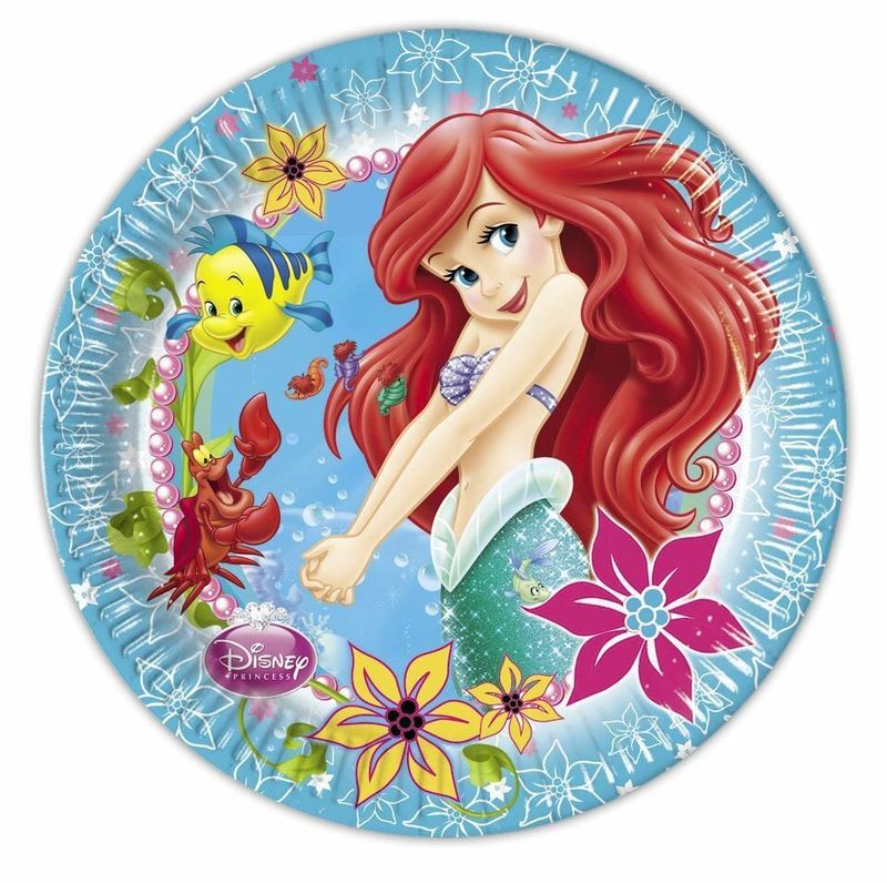 Disney Little Mermaid Plate 23cm - 8pk