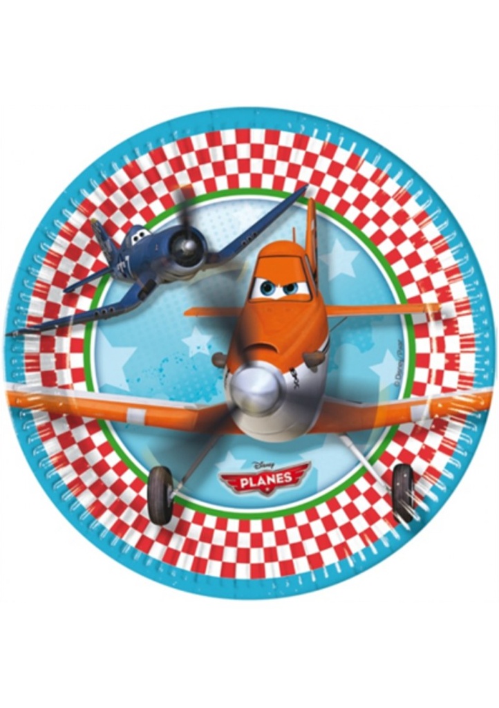 Planes Paper Plates 23cm - 8pk
