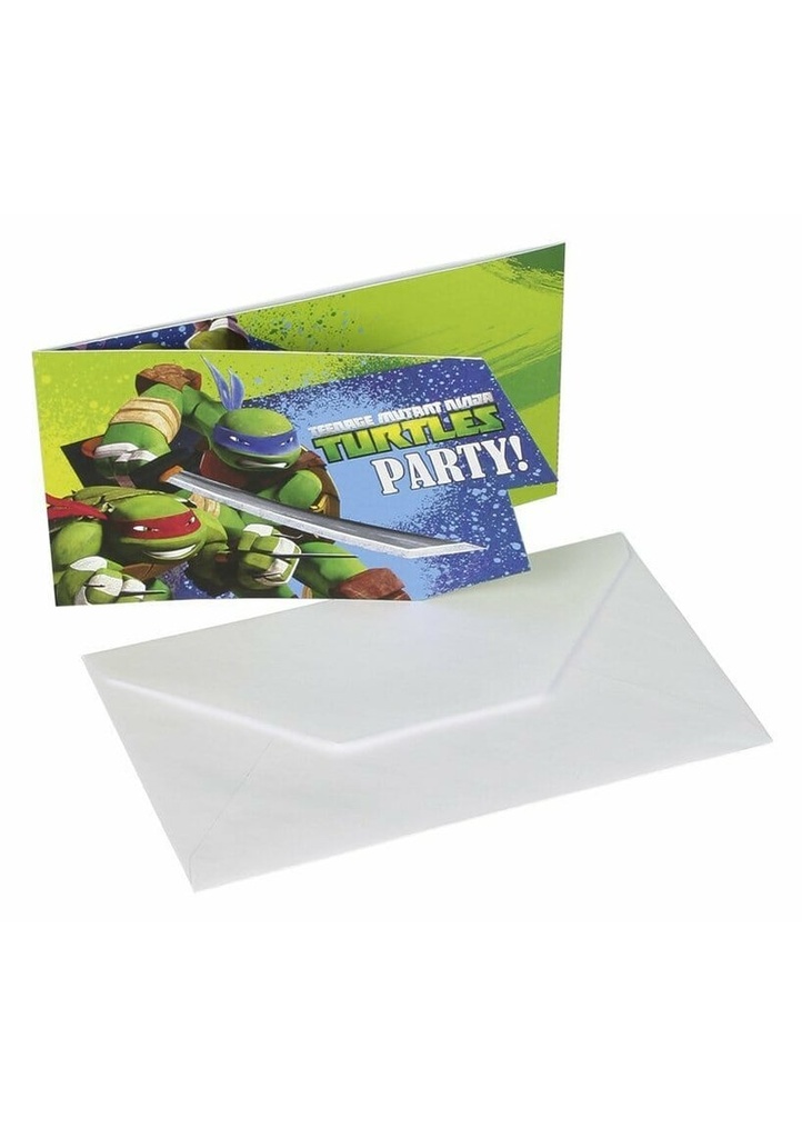 [552472] Teenage Mutant Ninja Turtles Invitations - 6pk