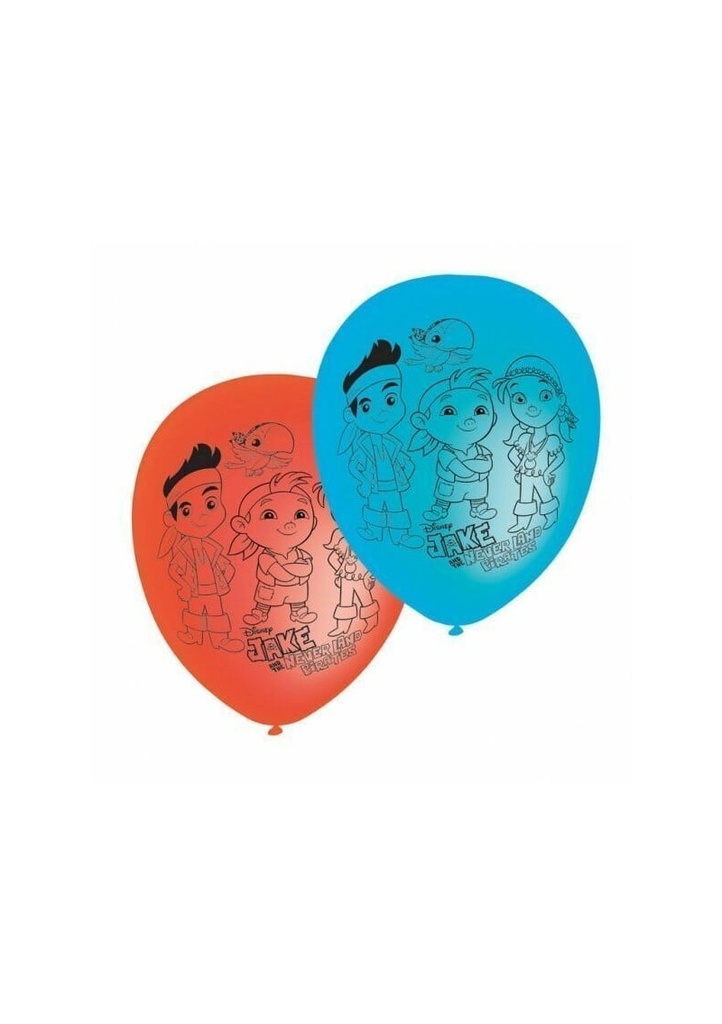 Jake and the Never Land Pirates Balloons 9" Latex - 6pk