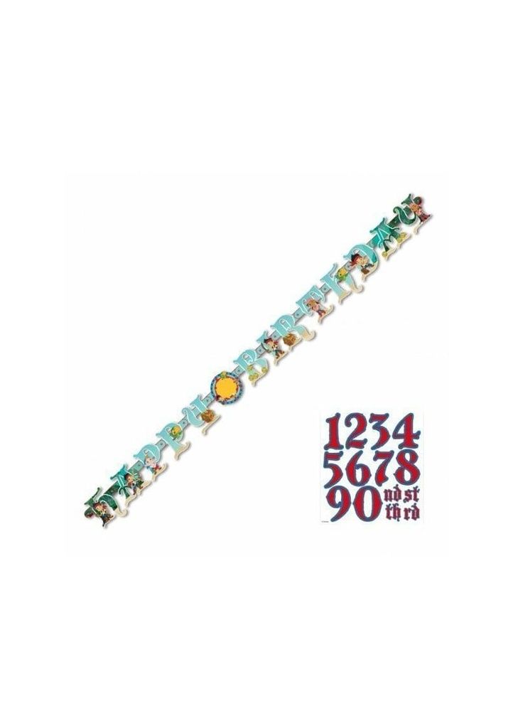 [996391] Jake and the Never Land Pirates Paper Letter Banner - 1.7m