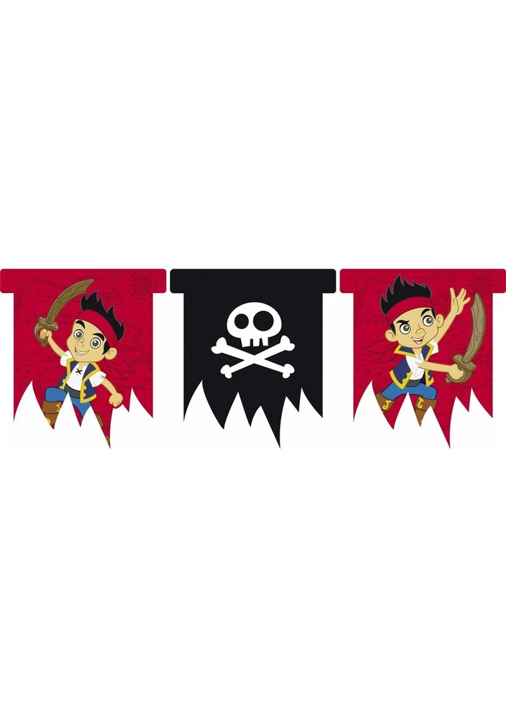 [20120706123] Jake and the Never Land Pirates Plastic Flag Banner - 3m