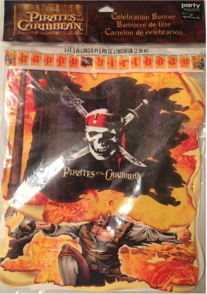 Pirates and the Caribbean Plastic Banner - 2.56m