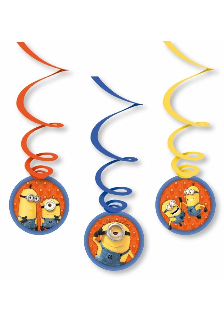 Minions Hanging Swirls 60cm - 6pk